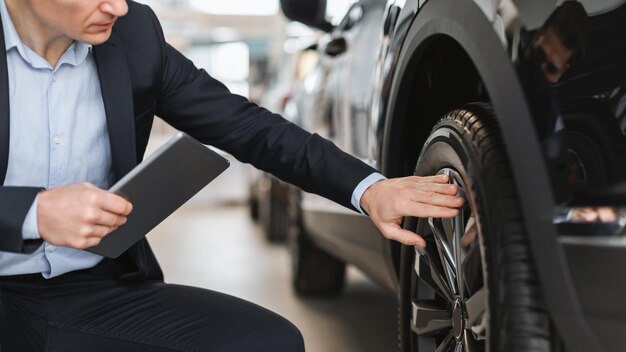 unrecognizable-auto-salesman-sitting-near-brand-new-car-checking-wheel-tire-modern-dealership_116547-18364.jpg